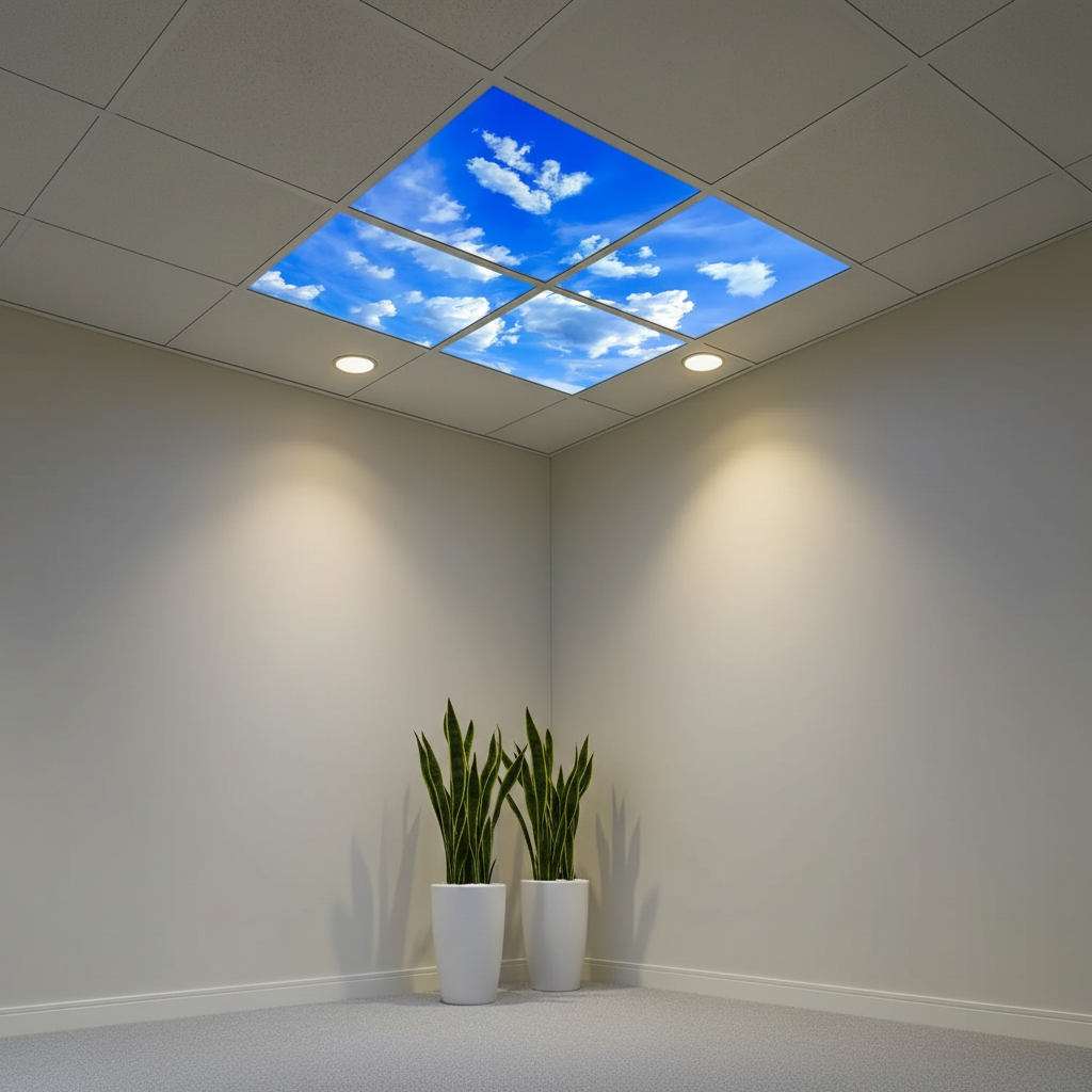 60x60 LED Gökyüzü Panel — T24 Asma Tavana Uygun, Sıva Altı 60x60 LED Gökyüzü Panel — T24 Asma Tavana Uygun, Sıva Altı