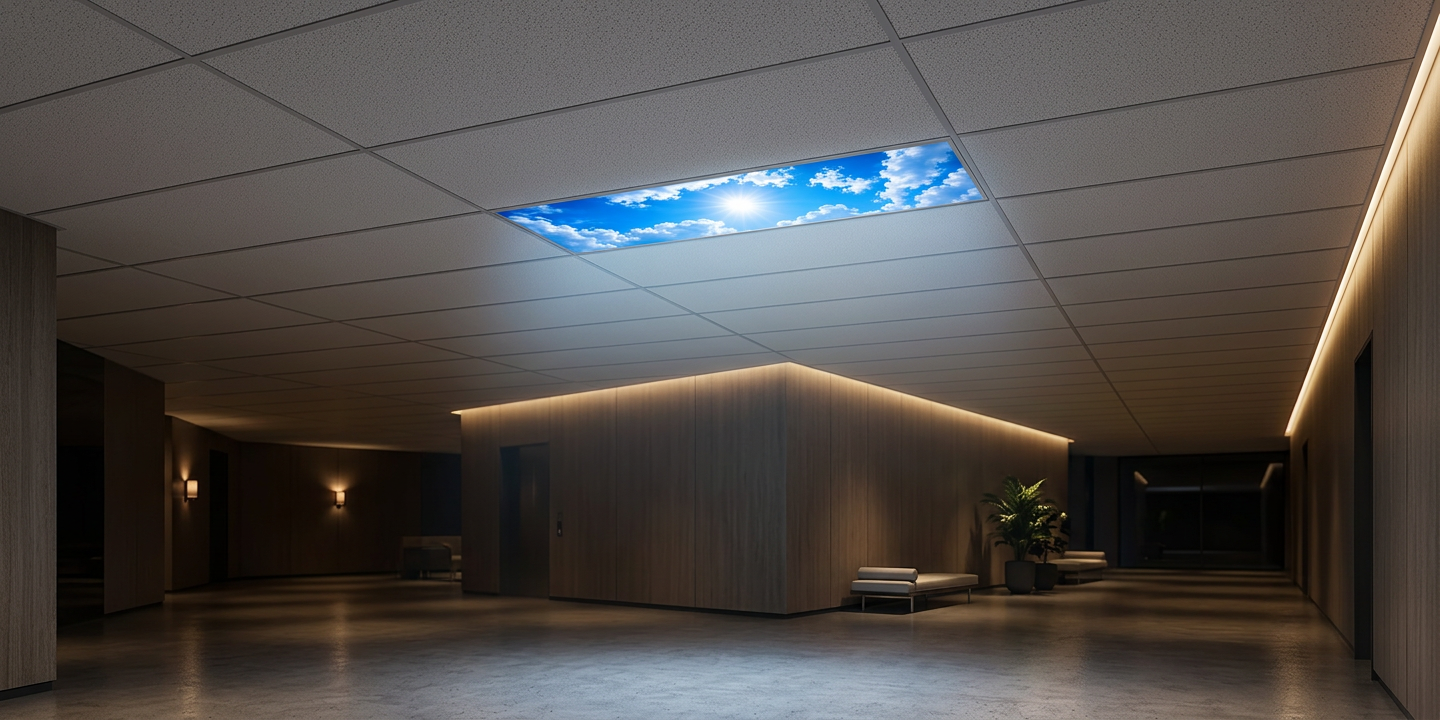 30x120 LED Gökyüzü Panel — T24 Asma Tavana Uygun, Sıva Altı 30x120 LED Gökyüzü Panel — T24 Asma Tavana Uygun, Sıva Altı