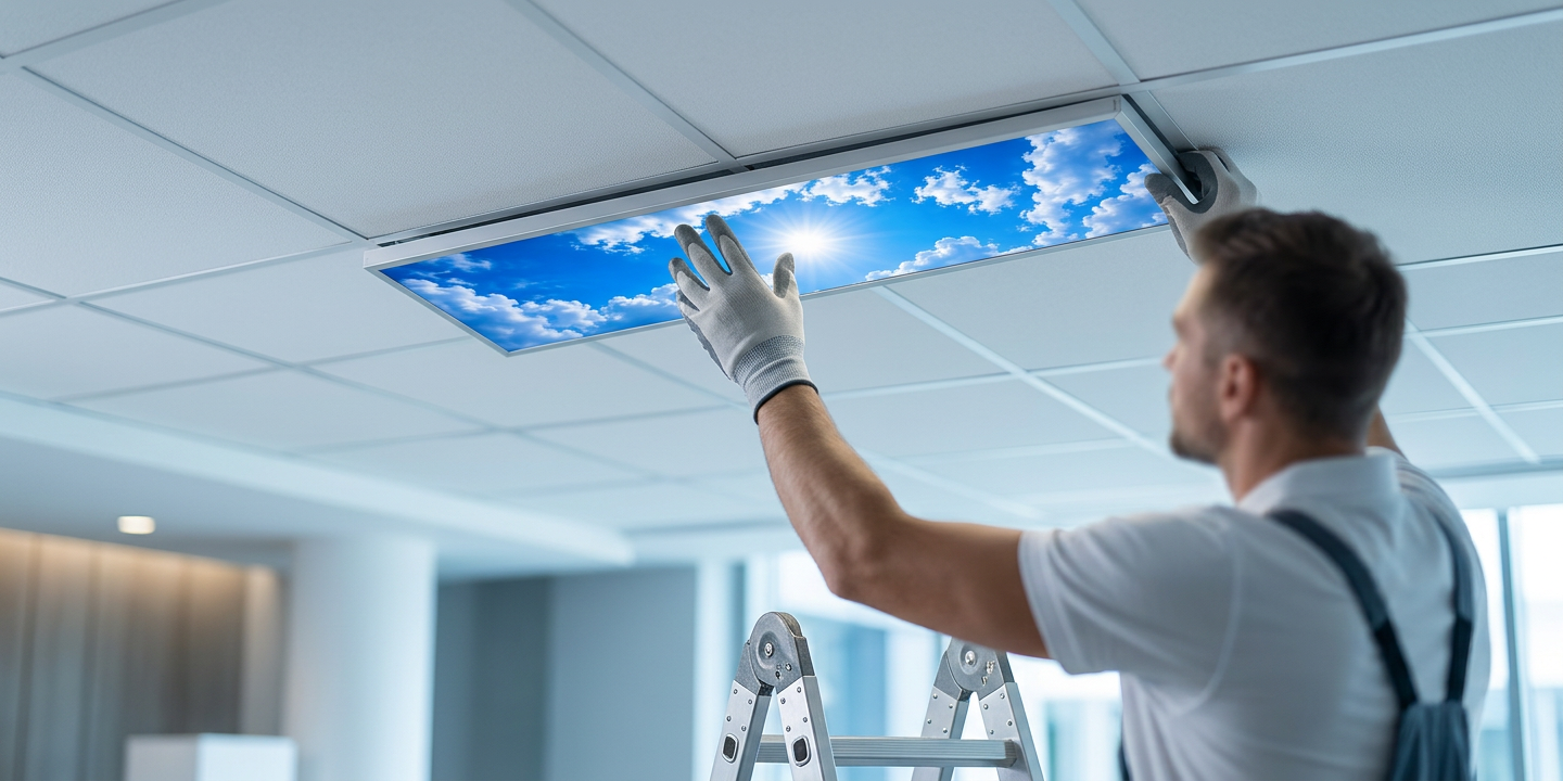 30x120 LED Gökyüzü Panel — T24 Asma Tavana Uygun, Sıva Altı 30x120 LED Gökyüzü Panel — T24 Asma Tavana Uygun, Sıva Altı