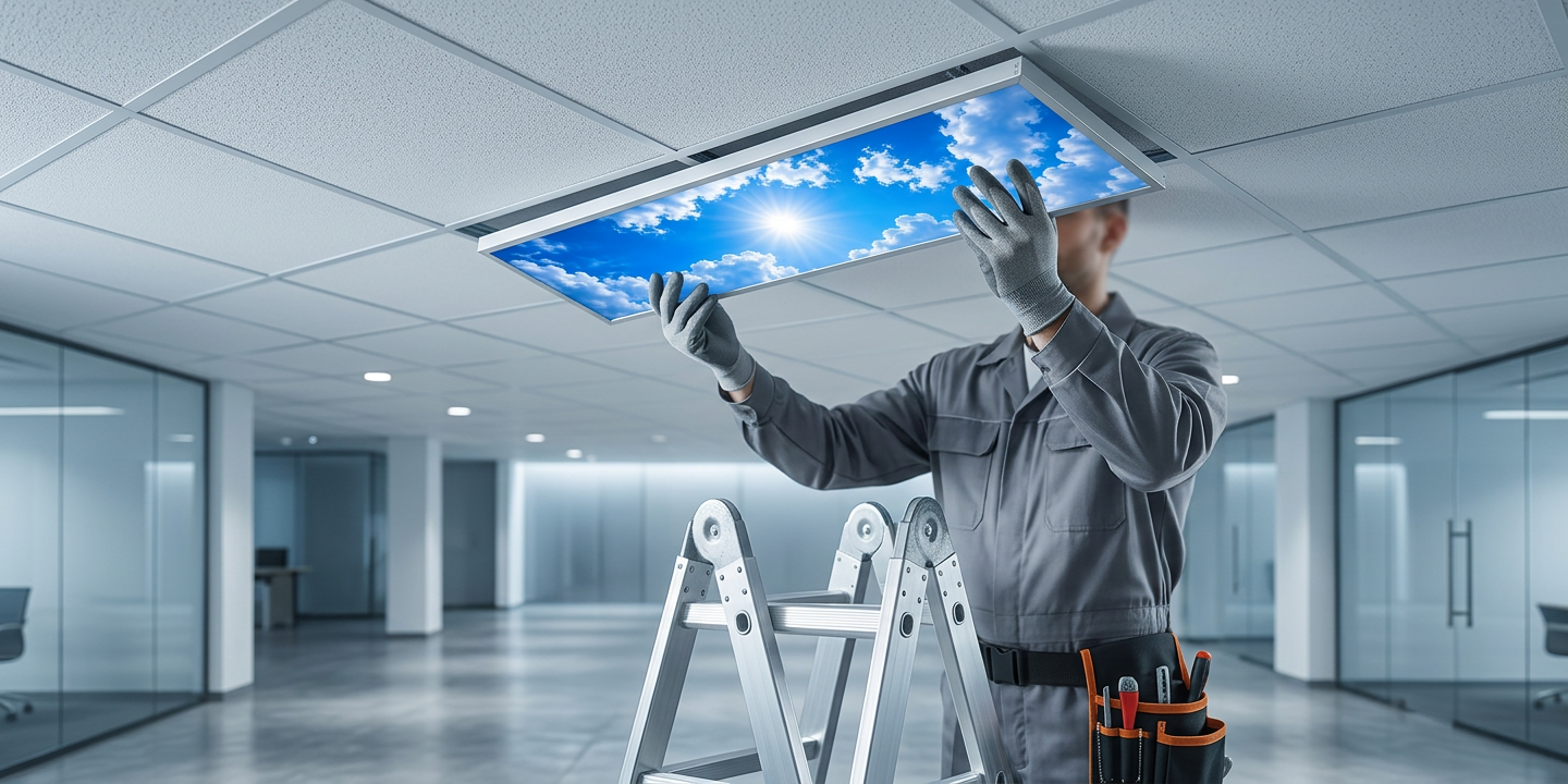 30x120 LED Gökyüzü Panel — T24 Asma Tavana Uygun, Sıva Altı 30x120 LED Gökyüzü Panel — T24 Asma Tavana Uygun, Sıva Altı