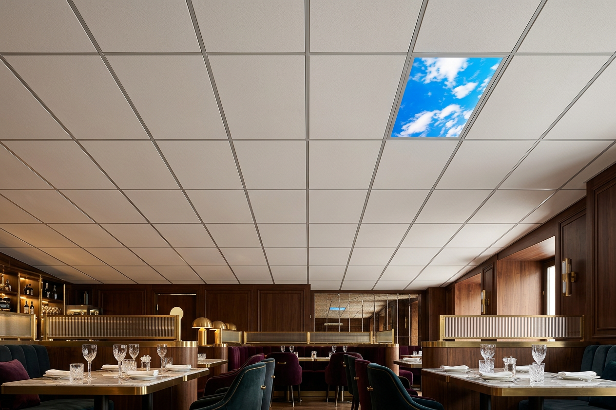 60x120 LED Gökyüzü Panel — T24 Asma Tavana Uygun, Sıva Altı 60x120 LED Gökyüzü Panel — T24 Asma Tavana Uygun, Sıva Altı