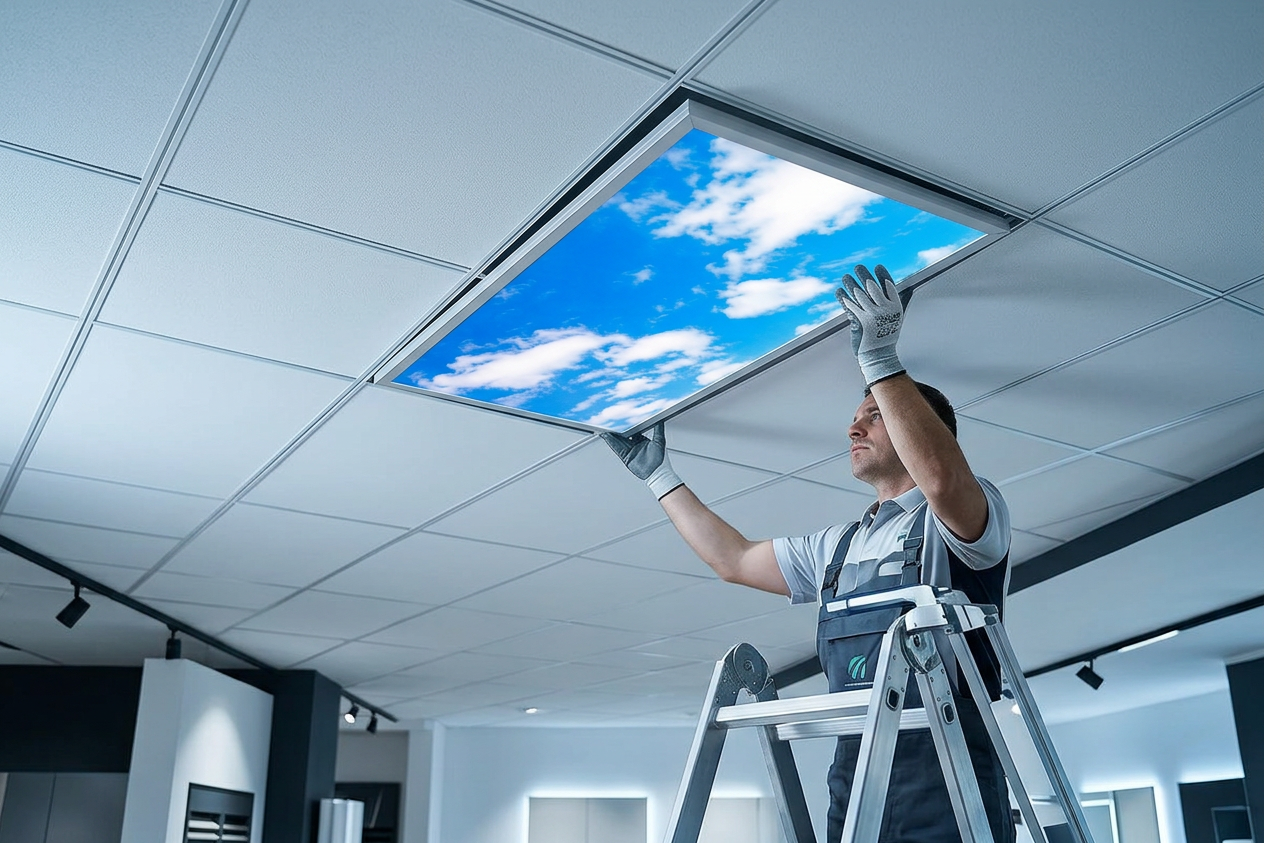 60x120 LED Gökyüzü Panel — T24 Asma Tavana Uygun, Sıva Altı 60x120 LED Gökyüzü Panel — T24 Asma Tavana Uygun, Sıva Altı